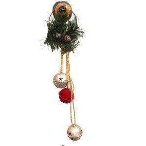 CHRISTMAS 2-PIECE DOOR/DOORKNOB CHRISTMAS DECORATION WITH BELLS